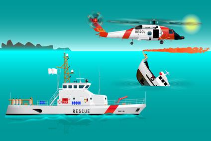 Darstellung einer Rettungsaktion